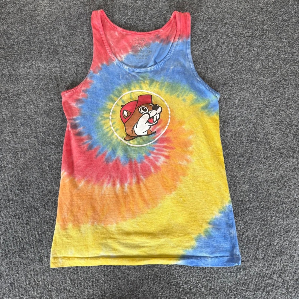 Bucee's Tie‎ Dye Tank Top Shirt Mens S Sleeveless Graphic Casual Festival Beach